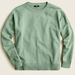 EUC J Crew Re-Imagined Sage Green Embroidered Crewneck Sweatshirt